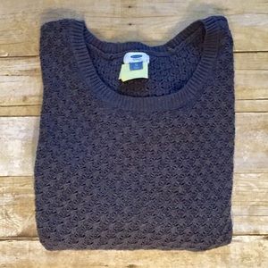 Old Navy Charcoal Stockinette Knit Sweater